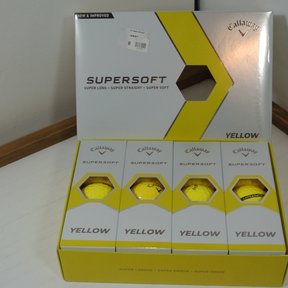 CALLAWAY SUPER SOFT YELLOW BOX SET GOLF BALLS - Picture 3 of 4